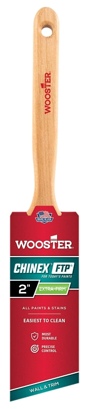 Wooster Chinex 4410-2 Paint Brush, 2 in W, 2-11/16 in L Bristle, Synthetic Bristle, Angular Handle