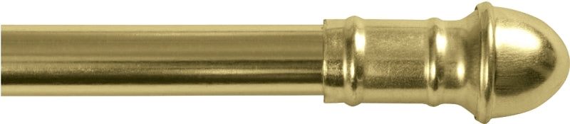 Kenney KN387/3 Cafe Rod, 7/16 in Dia, 48 to 84 in L, Brass, Brass