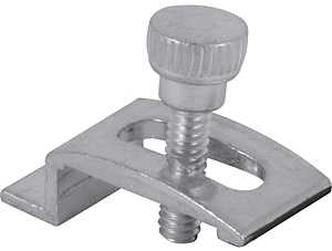 Prime-Line 165-4086 Storm Door Panel Clip, 3/4 in L x 1/2 in W x 1/4 in D Dimensions, Aluminum, Mill, Pack of 6