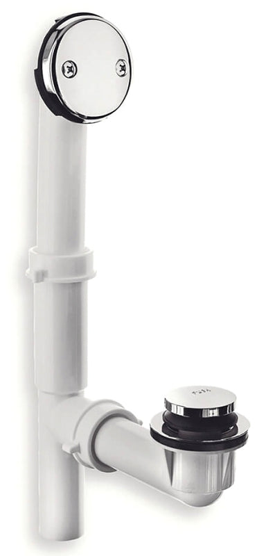 Danco 51930 Tub Drain Kit, Plastic, White, Chrome