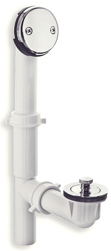 Danco 51933 Tub Drain Kit, Plastic, White, Chrome