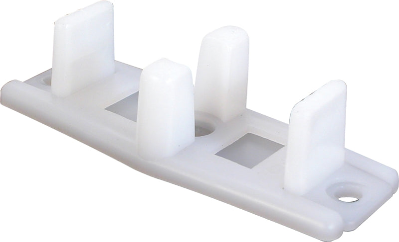 Prime-Line N 6562 Door Guide, 2-7/8 in L x 3/4 in H Dimensions, Nylon, White, Floor, 2/PK