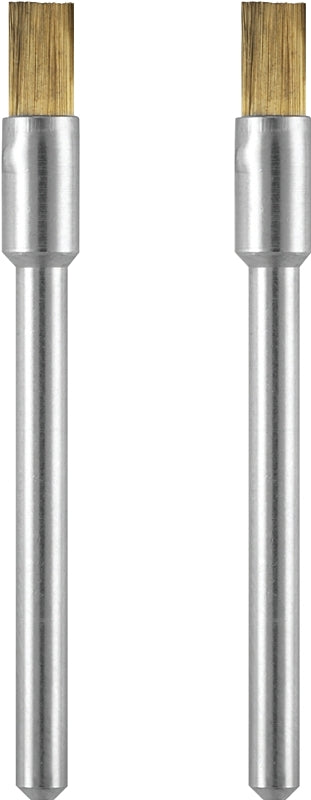 Dremel 537-02 Brush, 1/8 in Dia, 1/8 in Arbor/Shank, Straight Bristle, Brass Bristle