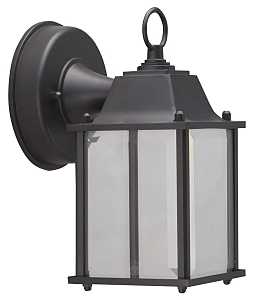 Boston Harbor 0038-WD-BK Outdoor Wall Lantern, 120 V, 6.65 W, LED Lamp, 320 Lumens, 3000 K Color Temp, Aluminum Fixture