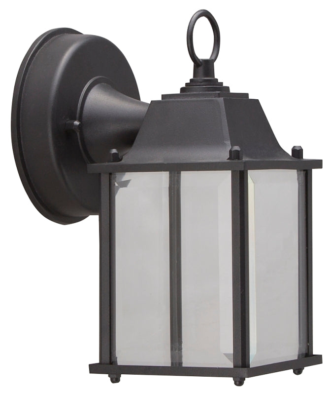 Boston Harbor 0038-WD-BK Outdoor Wall Lantern, 6.65 W, 120 V, LED, 320 Lumens, 3000 K, Aluminum, Black