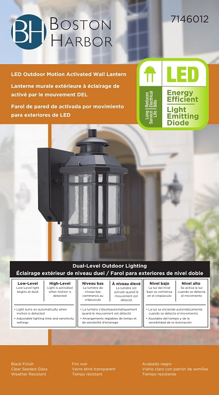 Boston Harbor LED-0214-WD-SE Outdoor Motion Activated Wall Lantern, 10.5 W, 120 V, LED, 350 Lumens, 3000 K, Aluminum