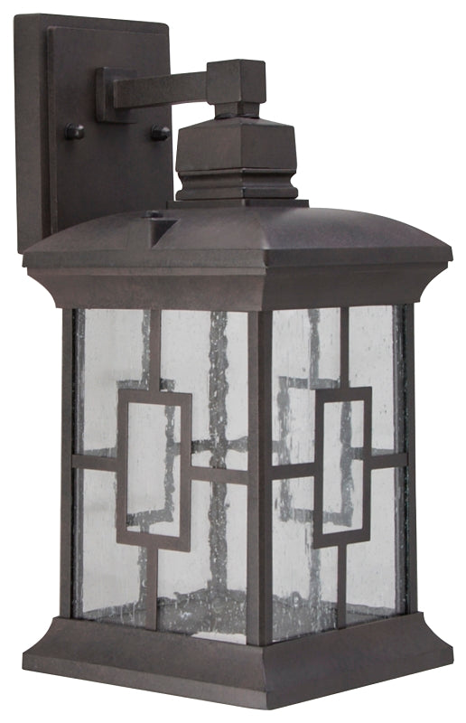 Boston Harbor LED-0172F-WD Outdoor Wall Lantern, 11 W, 120 V, LED, 600 Lumens, 3000 K, Aluminum, Rustic Brown