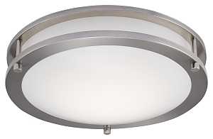 Boston Harbor CL200AC Flush-Mount Ceiling Fixture, 120 V, 15 W, 1-Lamp, LED Lamp, 1050 Lumens, 3000 K Color Temp