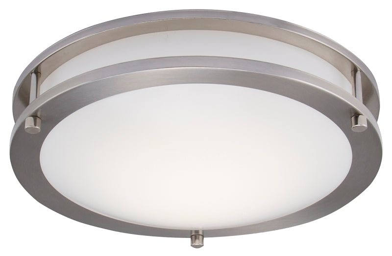Boston Harbor CL200AC Flush-Mount Ceiling Fixture, 120 V, 15 W, 1-Lamp, LED Lamp, 1050 Lumens, 3000 K Color Temp
