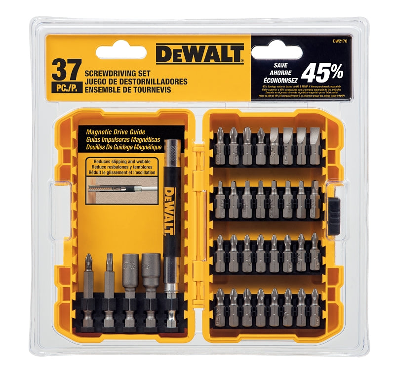 DEWALT DW2176 Screwdriver Bit Set, Steel, Includes: (1) PH1, (18) PH2 and (1) PH3 1 in Phillips Bits