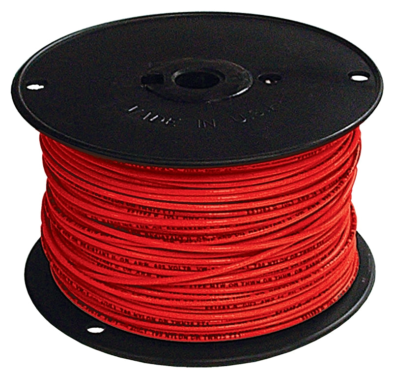 Southwire 12RED-SOLX500 Single-Ended Building Wire, 12 AWG Wire, 1-Conductor, 500 ft L, Copper Conductor, Nylon Sheath