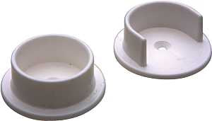 National Hardware V107 Series N154-567 Pole Socket Set, Polypropylene, White