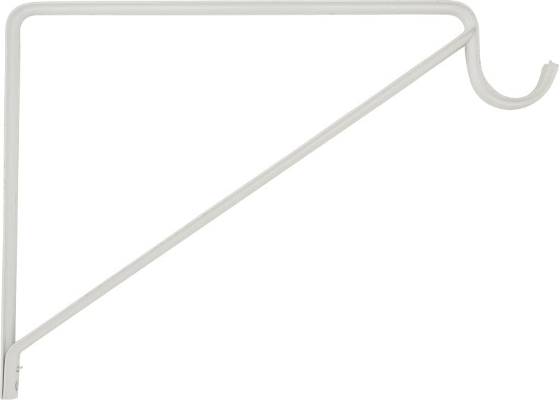 National Hardware N224-501 Shelf and Rod Bracket, 125 lb, 12.74 in L, 0.84 in H, Steel