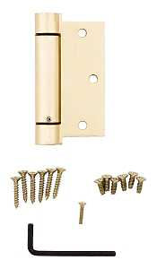 National Hardware N184-556 Spring Hinge, 3-1/2 in H Frame Leaf, Steel, Brass, Removable Pin, Wall, 30 lb