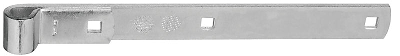 National Hardware N130-765 Strap Hinge, 0.22 in Thick Leaf, 12 in L x 1-1/4 in W, Steel, Zinc, 150 lb