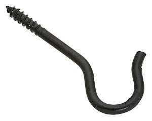 National Hardware N274-944 Ceiling Hook, 2-1/2 in L, Steel, Black