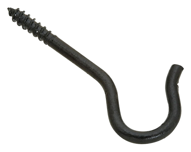 National Hardware N274-944 Ceiling Hook, 2-1/2 in L, Steel, Black