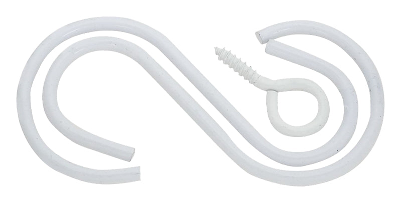 National Hardware N275-131 Extension Hook Kit, 3-1/2 in L, Steel, White