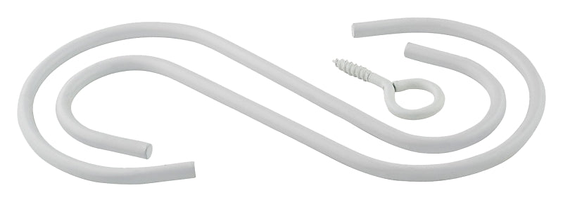 National Hardware N275-164 Extension Hook Kit, 6 in L, Steel, White