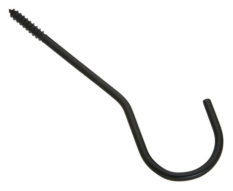 National Hardware N275-198 Ceiling Hook, 6 in L, Steel, Black