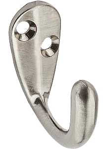 National Hardware V162 Series N325-506 Cloth Hook, 35 lb, 1-Hook, Zinc, Satin Nickel