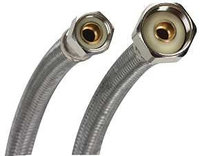 Fluidmaster B1F20 Water Supply Connector, 3/8 x 1/2 in, Compression x FIP, Polymer/Stainless Steel, 2000 psi Pressure