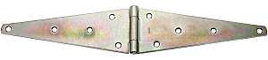 National Hardware N127-910 Strap Hinge, 4.6 in W Frame Leaf, 0.16 in Thick Leaf, Steel, Zinc, Wall, 85 lb