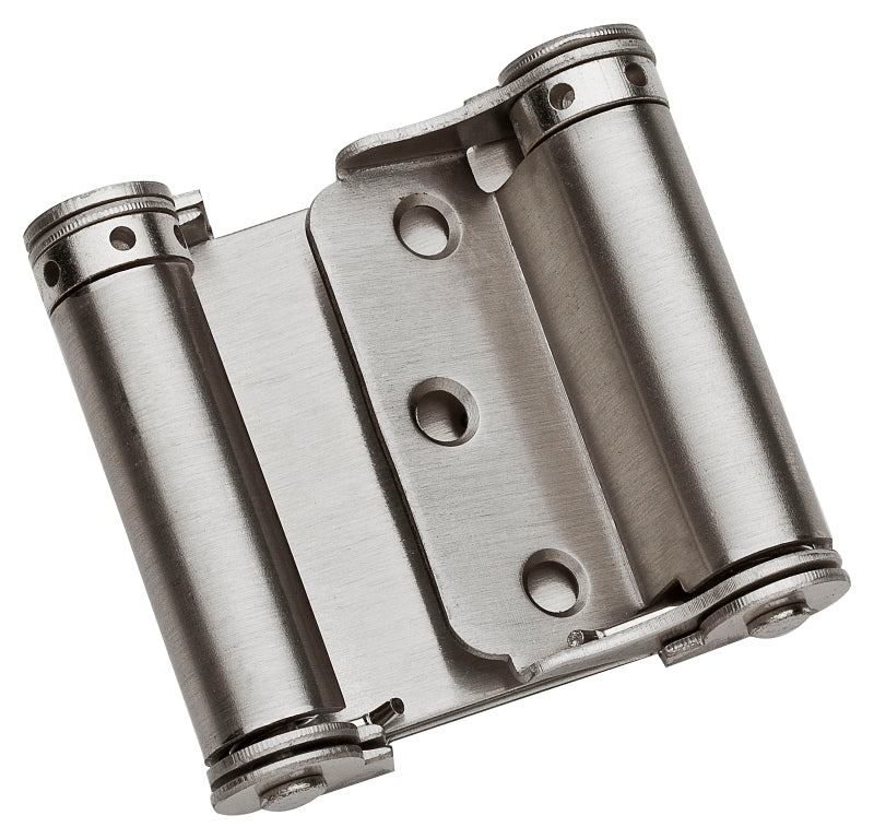National Hardware N100-051 Spring Hinge, 3 in W, Cold Rolled Steel, Satin Nickel, Surface Mounting, 12 lb