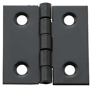 National Hardware N211-019 Decorative Broad Hinge, 1 in H Door Leaf, 1/32 in Thick Door Leaf, 1 in H Frame Leaf, Steel