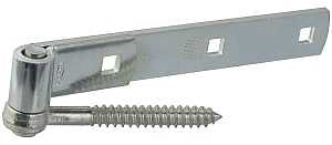 National Hardware N130-054 Hook/Strap Hinge, 8 in L x 1-1/4 in W Dimensions, 0.19 in Thick Leaf, Steel, Zinc, Screw