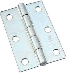 National Hardware N146-365 Utility Hinge, 3 in W Frame Leaf, 0.065 in Thick Frame Leaf, Aluminum/Steel, Zinc, 28 lb