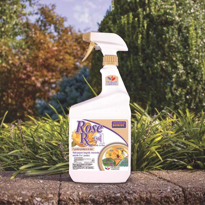 Bonide 897 Insecticide/Miticide/Fungicide, Liquid, Spray Application, 1 qt Bottle