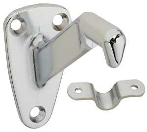 National Hardware N830-119 Heavy-Duty Handrail Bracket, 250 lb, Zinc, Satin Chrome