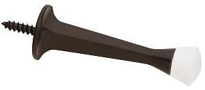 National Hardware N331-355 Door Stop, 1 in Dia Base, 3 in Projection, Plastic/Rubber/Zinc, Oil-Rubbed Bronze