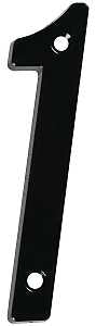 National Hardware V871 Series N238-634 House Number, Character: 1, 4 in H Character, Black Character, Zinc