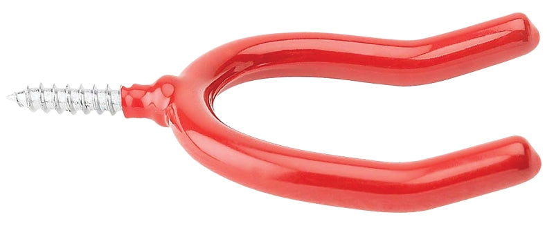 National Hardware 2210BC Series N271-012 Storage Hook, 12 lb, 1-5/8 in Opening, Screw, Steel, Red