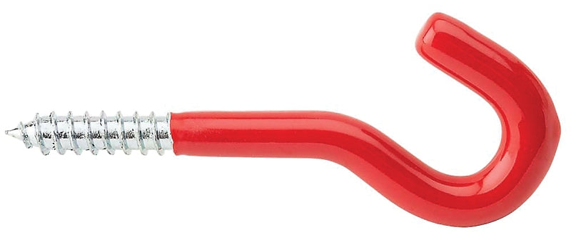 National Hardware 2211BC Series N271-014 Storage Screw Hook, 50 lb, 11/16 in Opening, Steel, Red
