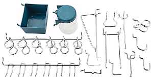 National Hardware N112-058 Series Peg Hook Assortment, 1/8, 1/4 in Opening, Steel, Zinc