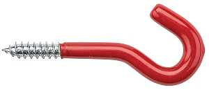 National Hardware V2211 Series N188-006 Storage Screw Hook, 3-5/8 in L, 1-1/2 in H, 2-3/8 in Projection, 50 lb, Steel