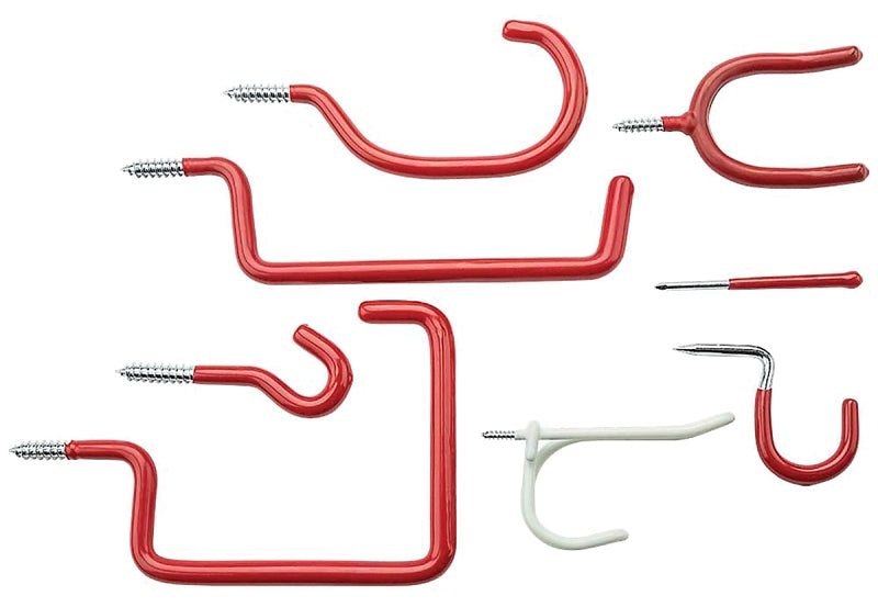 National Hardware V2240 Series N112-034 Hook Assortment, Steel, Red, Zinc