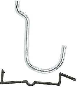 National Hardware N180-024 Series Peg Hook, 1 in Projection, 2 in H Dimensions, 1 in, 1/8, 1/4 in Opening, Steel, Zinc
