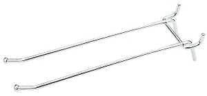 National Hardware N180-038 Series Peg Hook, 4 in L x 2 in W Dimensions, 6 in, 1/8, 1/4 in Opening, Steel, Zinc, 2/PK