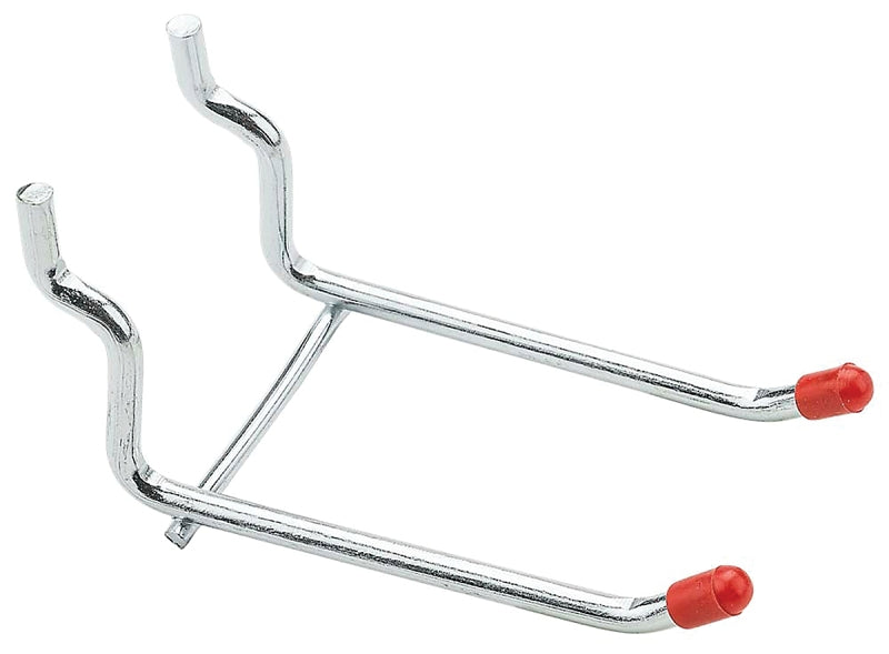 National Hardware N180-036 Series Peg Hook, 3 in L x 2 in W Dimensions, 3 in, 1/4 in Opening, Steel, Zinc, 2/PK