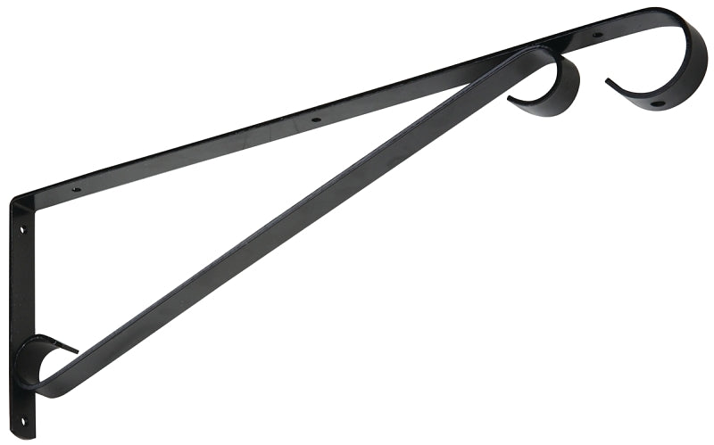 National Hardware N274-621 Plant Bracket/Sign Holder, 15 in L, Steel, Black