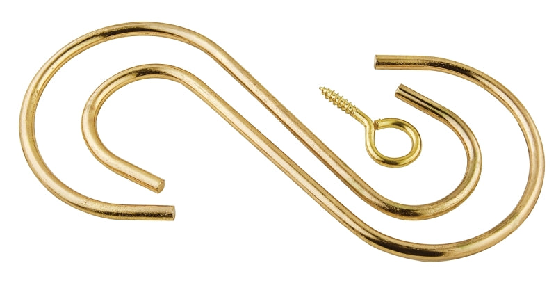 National Hardware N275-172 Extension Hook Kit, 6 in L, Steel, Brass