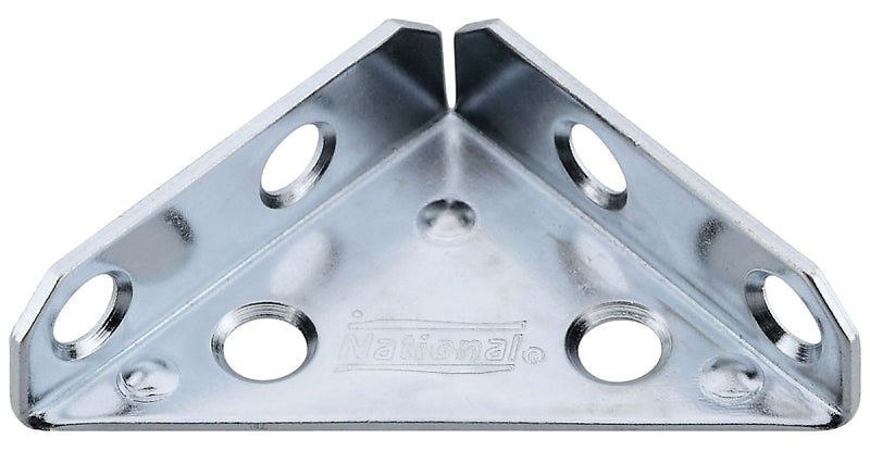 National Hardware V124 Series N337-675 Corner Brace, 2 in L, 3.4 in W, 2 in H, Steel, Zinc