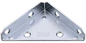 National Hardware V124 Series N337-683 Corner Brace, 3 in L, 4.4 in W, 3 in H, Steel, Zinc