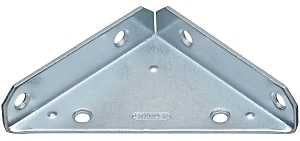 National Hardware V124 Series N337-691 Corner Brace, 4 in L, 5.3 in W, 4 in H, Steel, Zinc