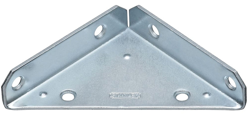 National Hardware V124 Series N337-691 Corner Brace, 4 in L, 5.3 in W, 4 in H, Steel, Zinc