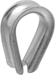 National Hardware 3232BC Series N177-923 Rope Thimble, 2-23/32 in Dia x 1-17/32 in L Dimensions, Steel, Zinc